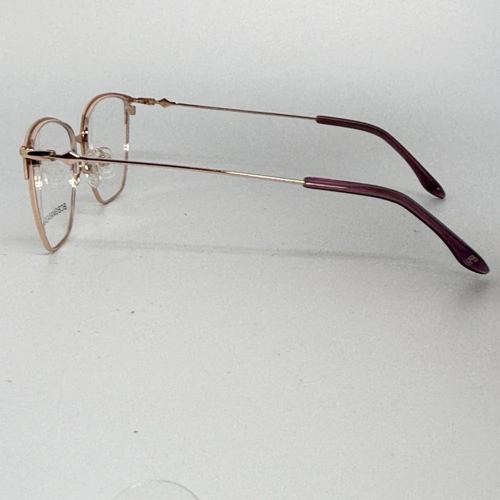 BCBGMAXAZRIA Henley Purple Rose Gold Eyeglasses Frames 54 15 135mm Made in Italy